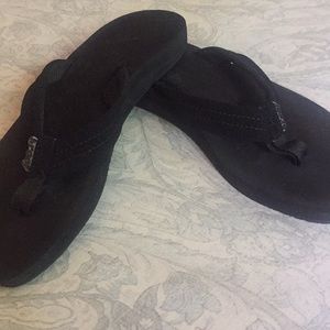 Reef flip flops size 8 black